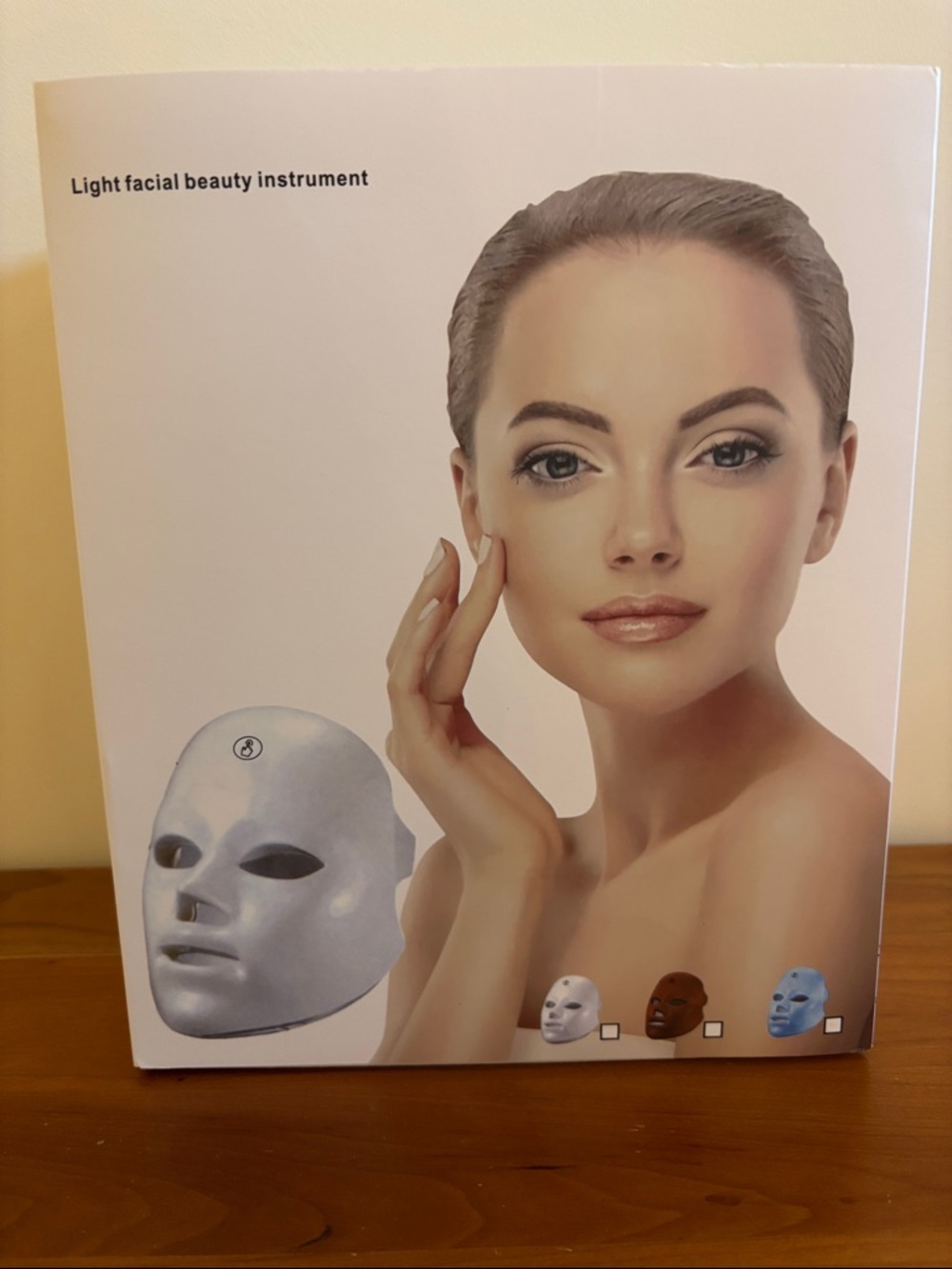 White LED Facial Mask with Accessories